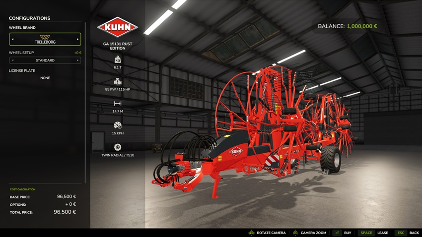 FS25 - Kuhn GA 15131 Windrower Rust Edition