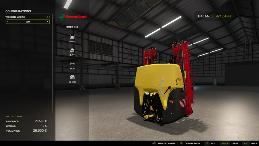 FS25 - Kverneland iXter B18 Sprayer