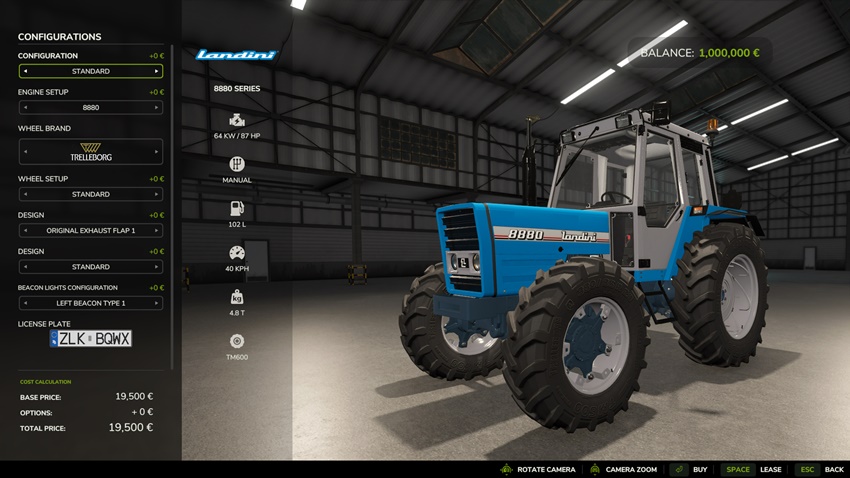 FS25 - Landini X880 Series And MF 3X7 Series