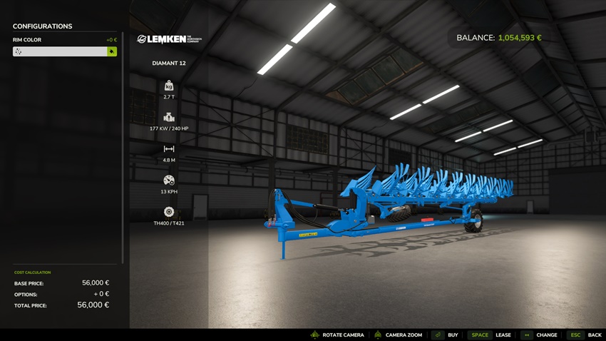 FS25 - Lemken Diamant 12 Plow