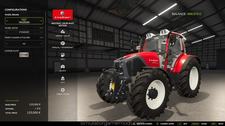 FS25 - Lindner Geotrac 134 EP Rust Edition