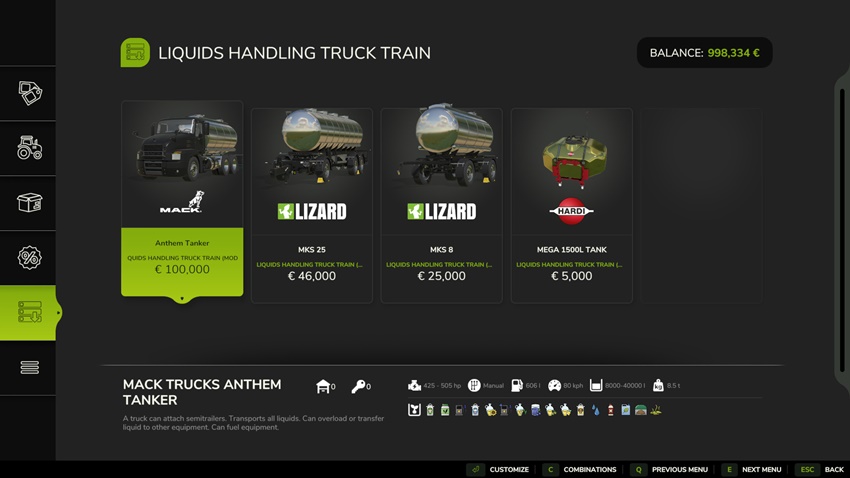 FS25 - Liquids Handling Truck Train