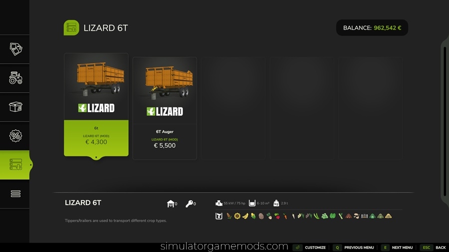 FS25 - Lizard 6T Trailer