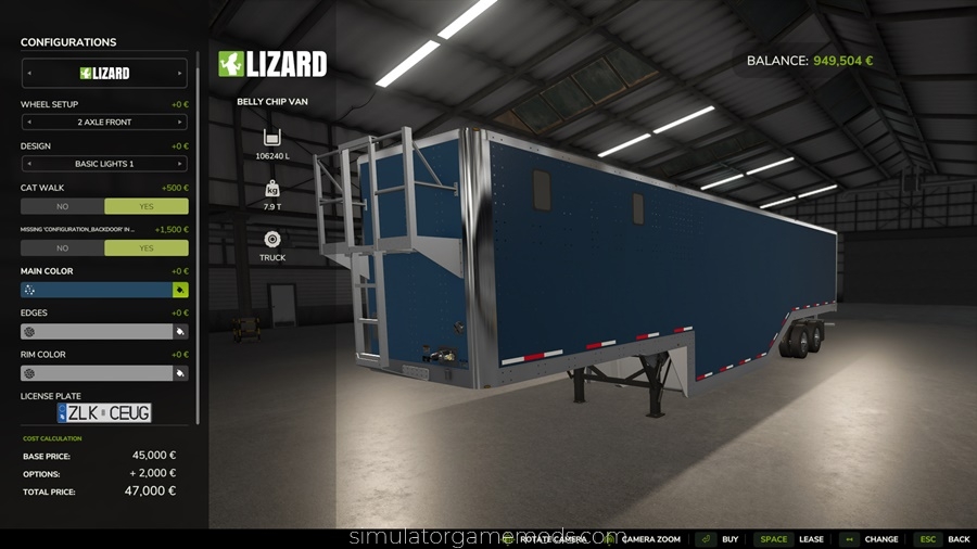 FS25 - Lizard Belly ChipVan Trailer