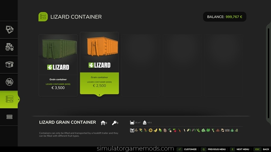 FS25 - Lizard Container for Truck