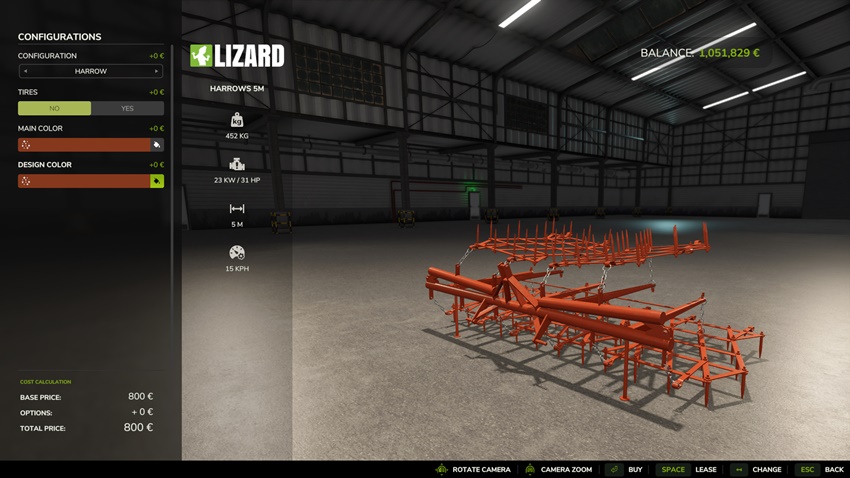 FS25 - Lizard Harrows Cultivator