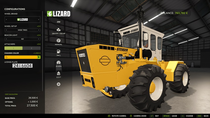 FS25 - Lizard Steiger 250 Tractor