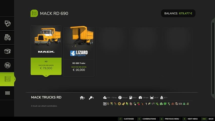 FS25 - Mack RD 690 Truck & Trailer