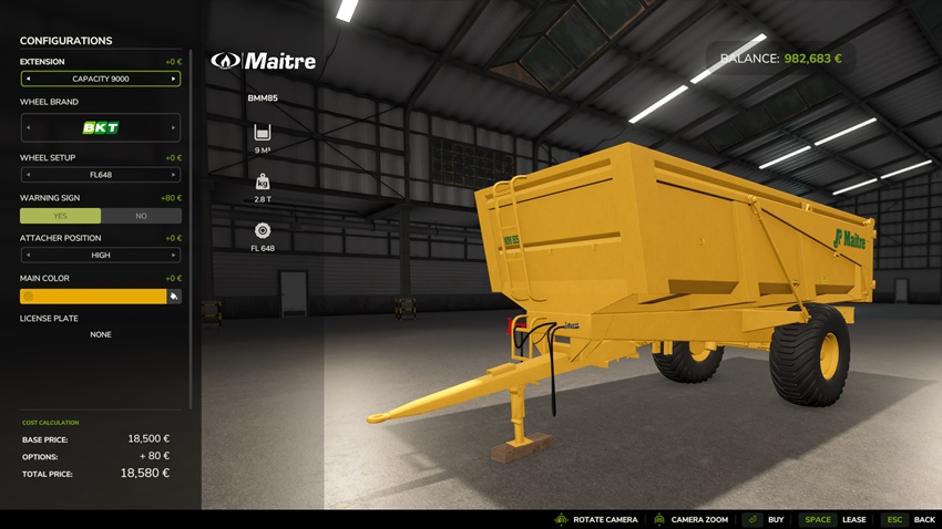 FS25 - Maitre BMM85 Tipper Trailer