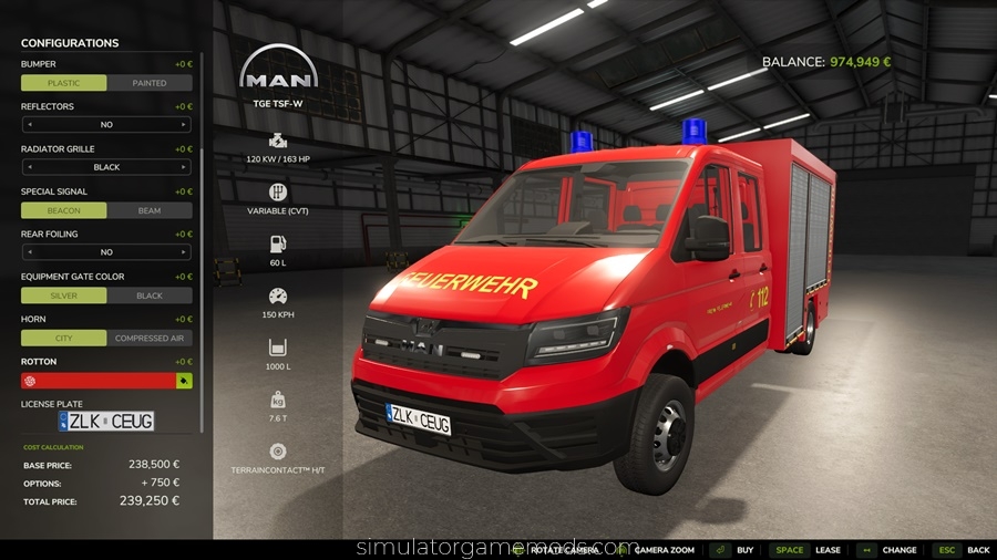 FS25 - MAN TGE TSF-W Truck & Stema Trius Firefighter Trailer