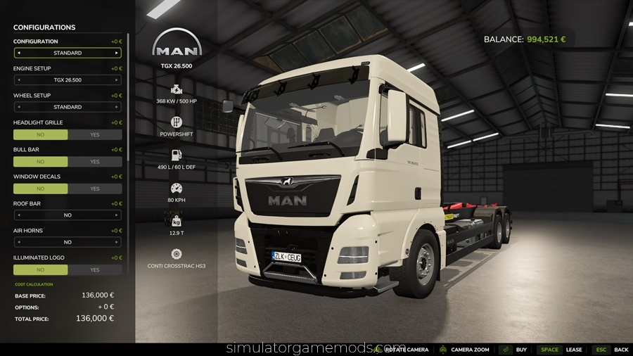 FS25 - MAN TGX 26.500 IT Runner