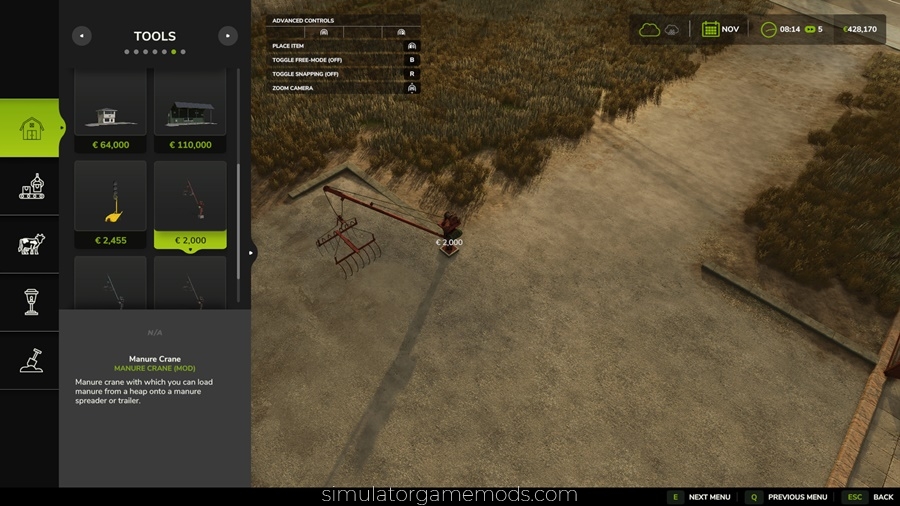 FS25 - Manure Crane