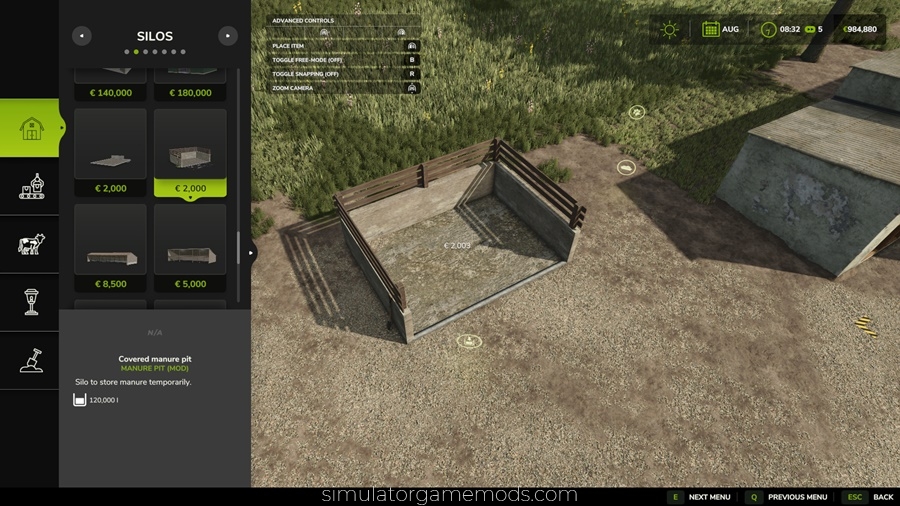 FS25 - Placeable Manure Pit