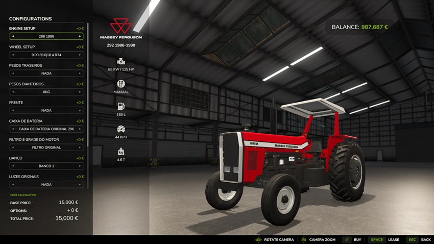 FS25 - Massey Ferguson 292 (1986-1996)