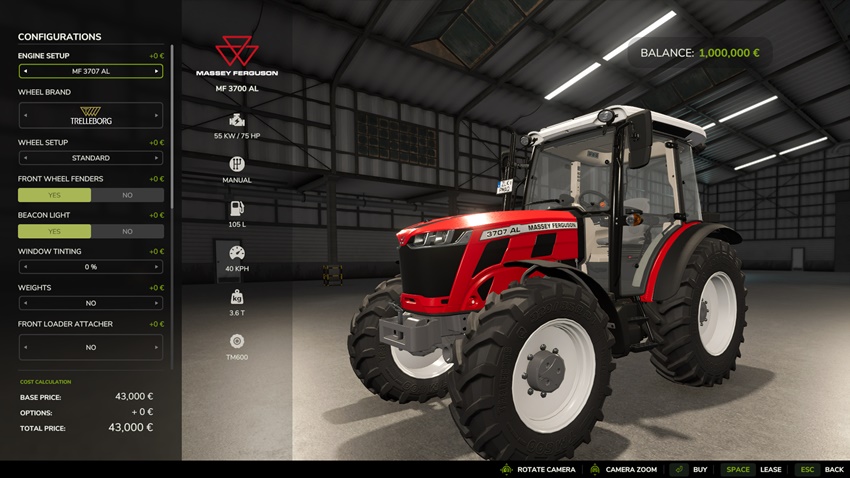 FS25 - Massey Ferguson Series 3700 AL
