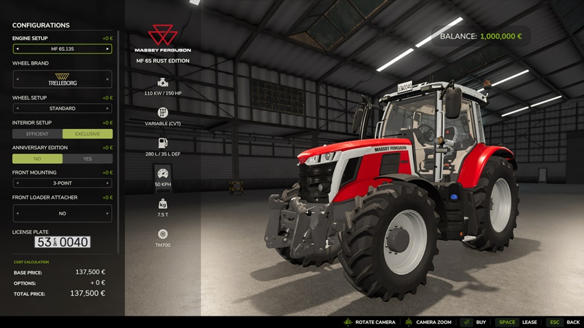FS25 - Massey Ferguson Series 6S Rust Edition