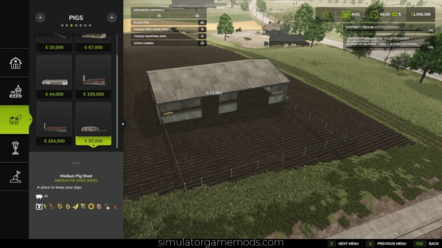 FS25 - Medium Pig Shed