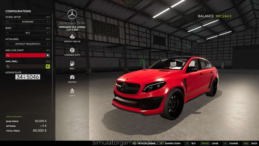 FS25 - Mercedes GLE Lumma CLR G 800