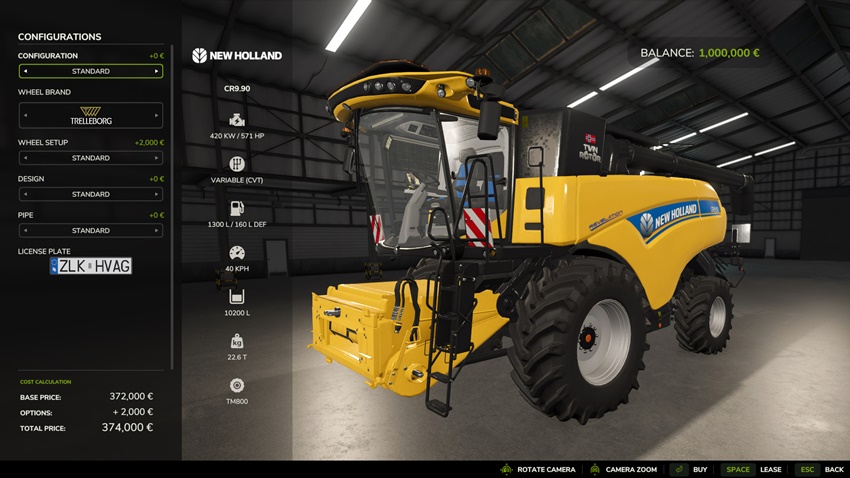 FS25 - New Holland CR9.90 Harvester