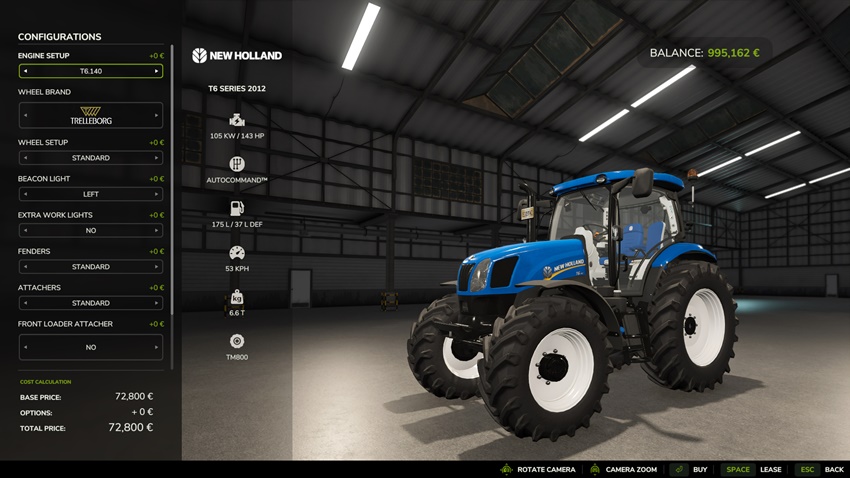 FS25 - New Holland T6 2012