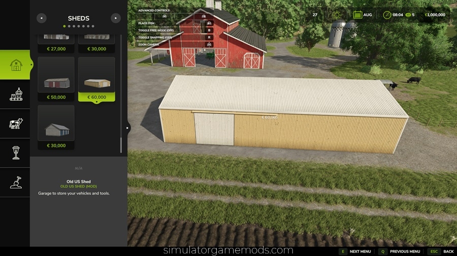 FS25 - Placeable Old US Shed