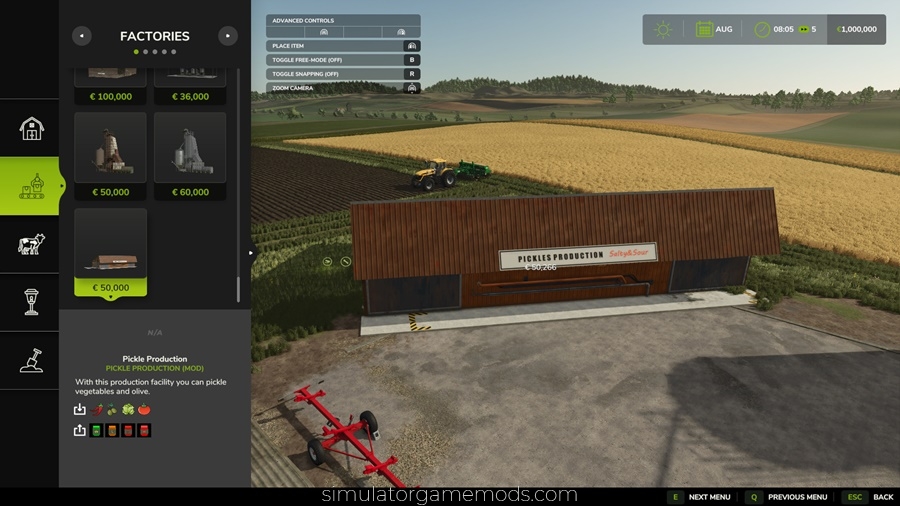 FS25 - Pickle Production Factory Mod