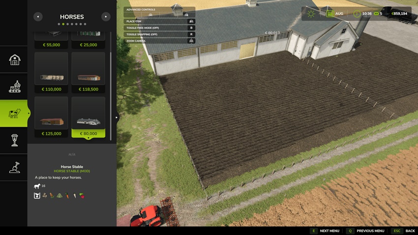 FS25 - Placeable Horse Stable