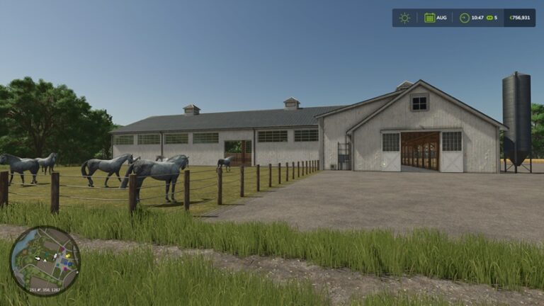 FS25 – Placeable Horse Stable V1.0
