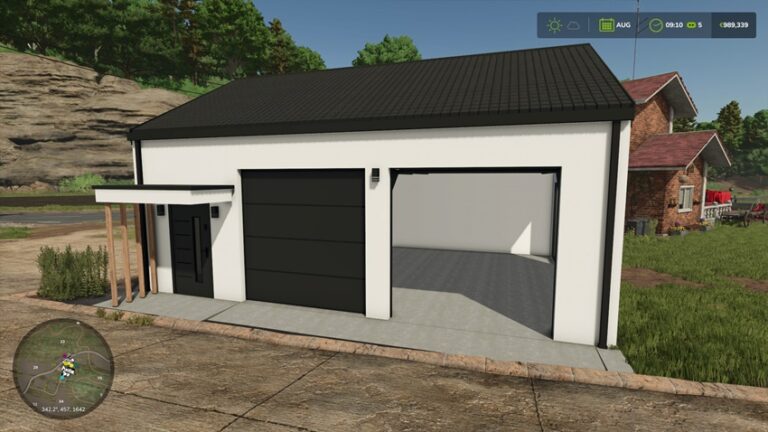 FS25 – Placeable Modern Car Garage V1.0