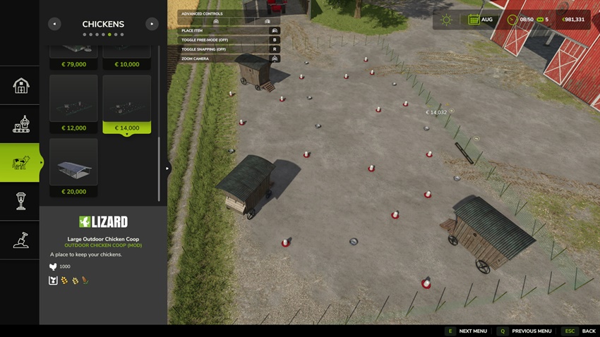 FS25 - Placeable Outdoor Chicken Coop
