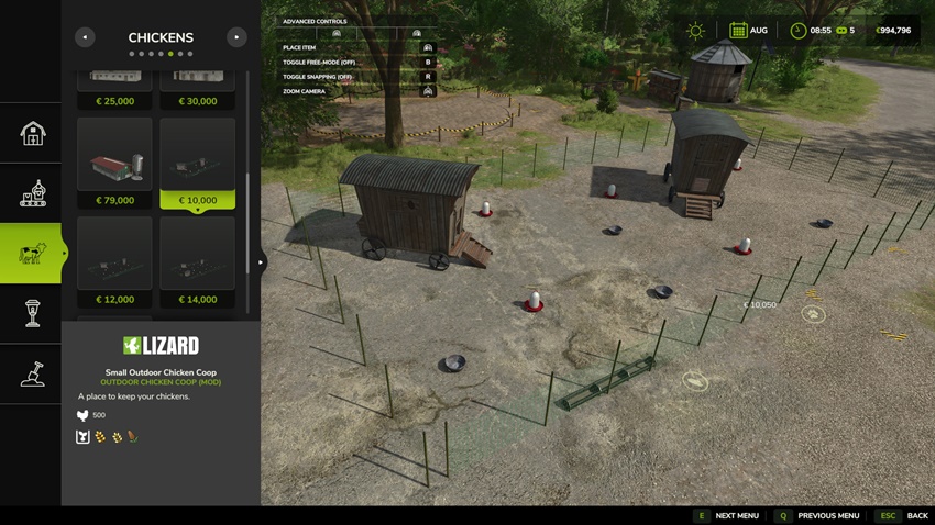 FS25 - Placeable Outdoor Chicken Coop