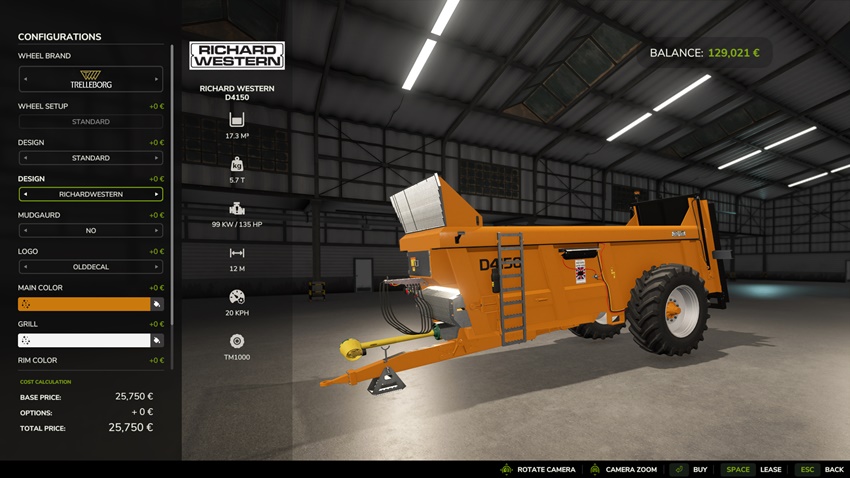 FS25 - Richard Western D4150 Manure Spreader