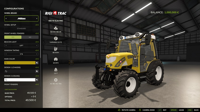 FS25 - Rigitrac SKE 50 Electric Tractor