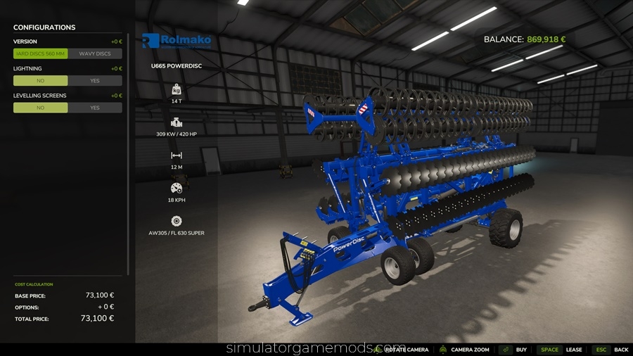 FS25 - Rolmako U665 PowerDisc