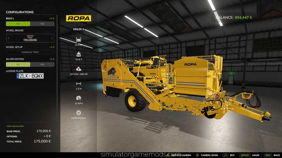 FS25 - Ropa Keiler 2 L RK21 Potato Harvester