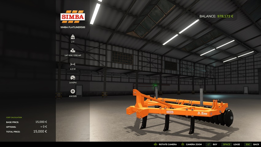 FS25 - Simba Flatliner Subsoiler