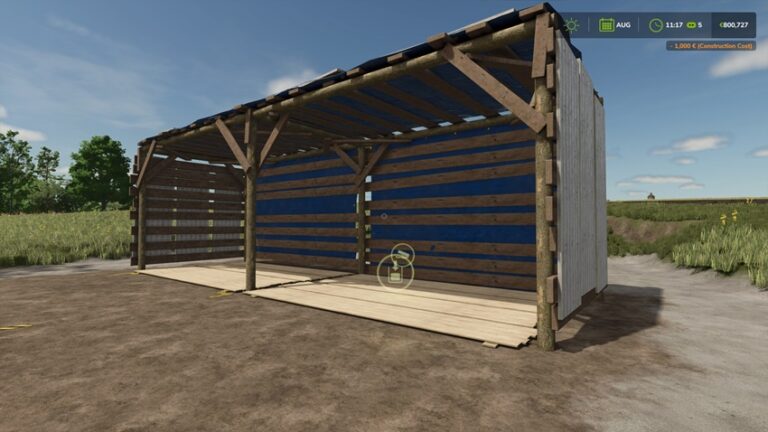 FS25 – Small Rustic Bale Shed v1.0
