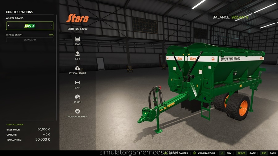 FS25 - Stara Bruttus 12000 Lime Spreader