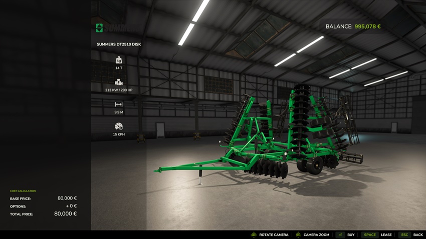 FS25 - Summers DT2510 Diamond Disc Harrow