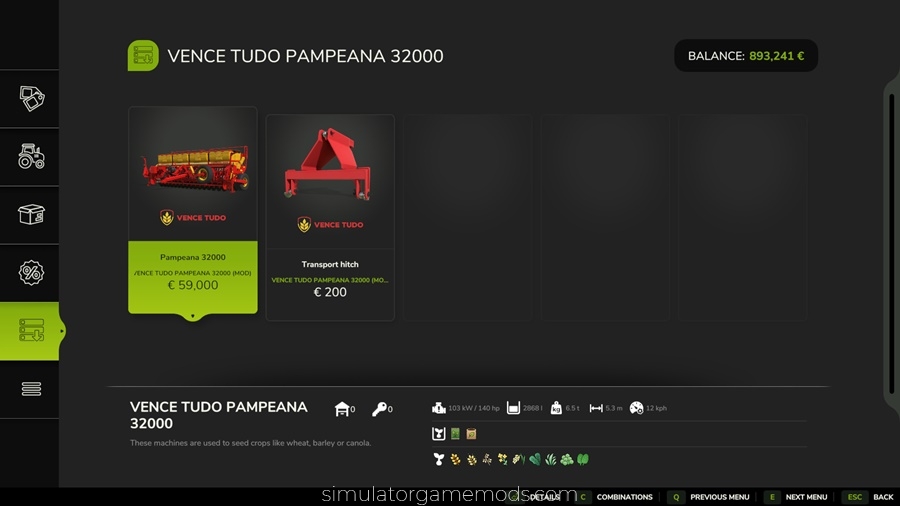 FS25 - Vence Tudo Pampeana 32000 Seeder