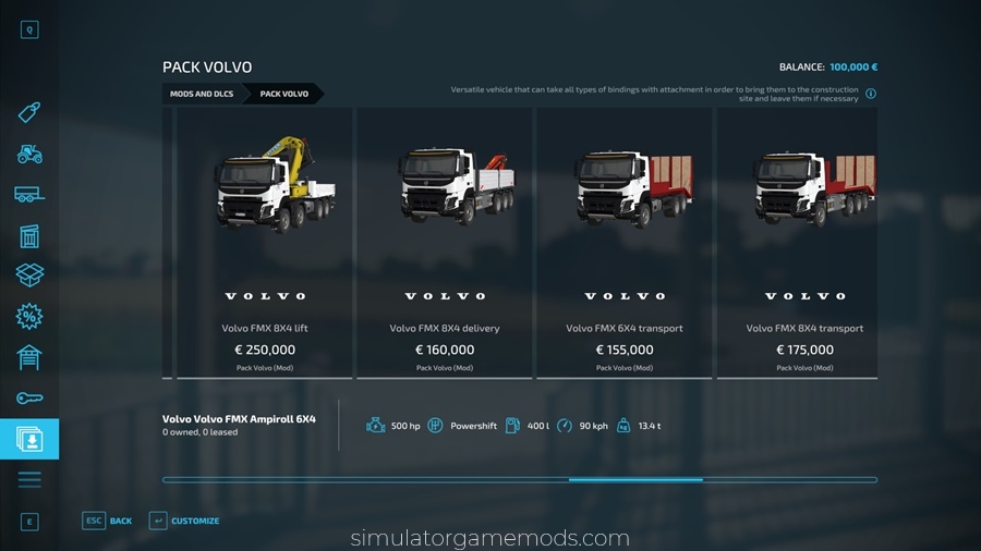 FS22 - Volvo FMX Pack