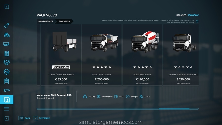 FS22 - Volvo FMX Pack