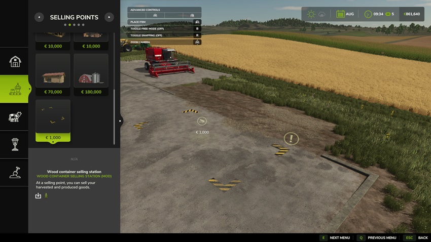 FS25 - Placeable Wood Container Selling Station