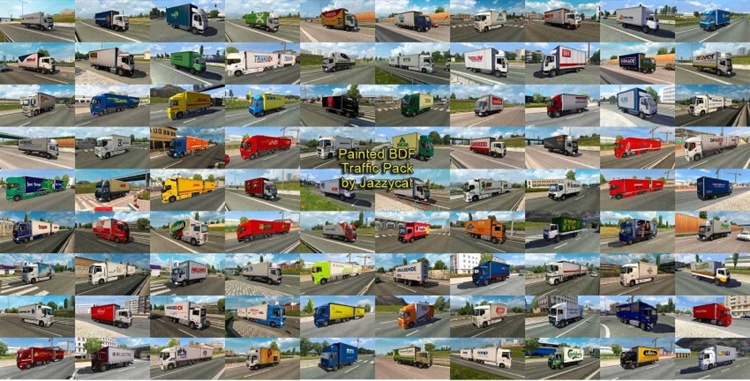 Painted BDF Traffic Pack V15.6.10 – ETS2 1.57.x